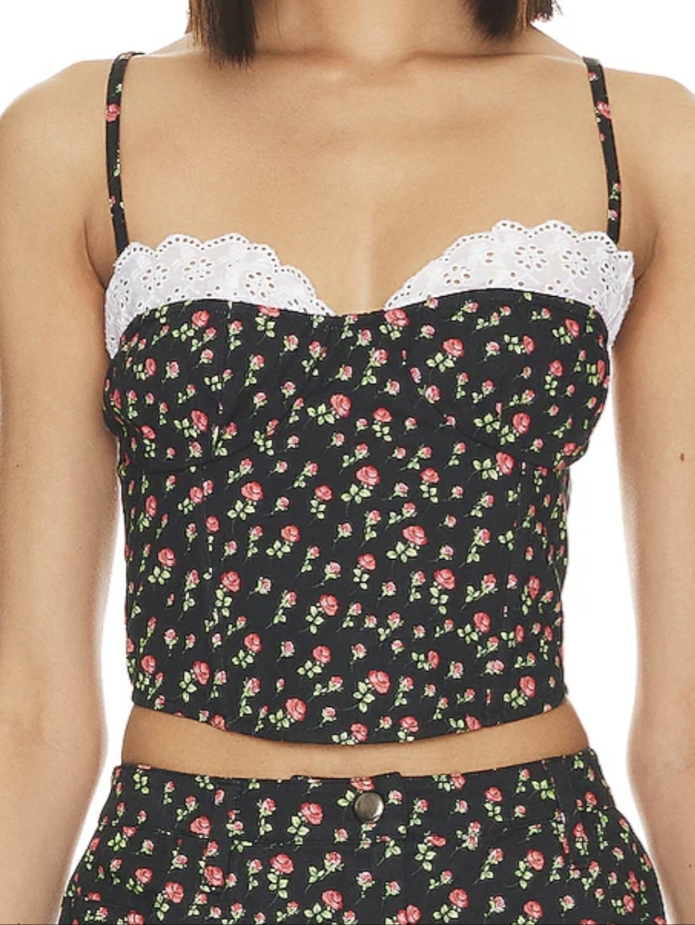 For Love And Lemons Sweetheart Lace Top